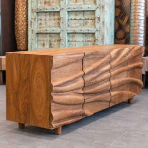 Dressoir Nusa van teakhout met organisch front 200 cm